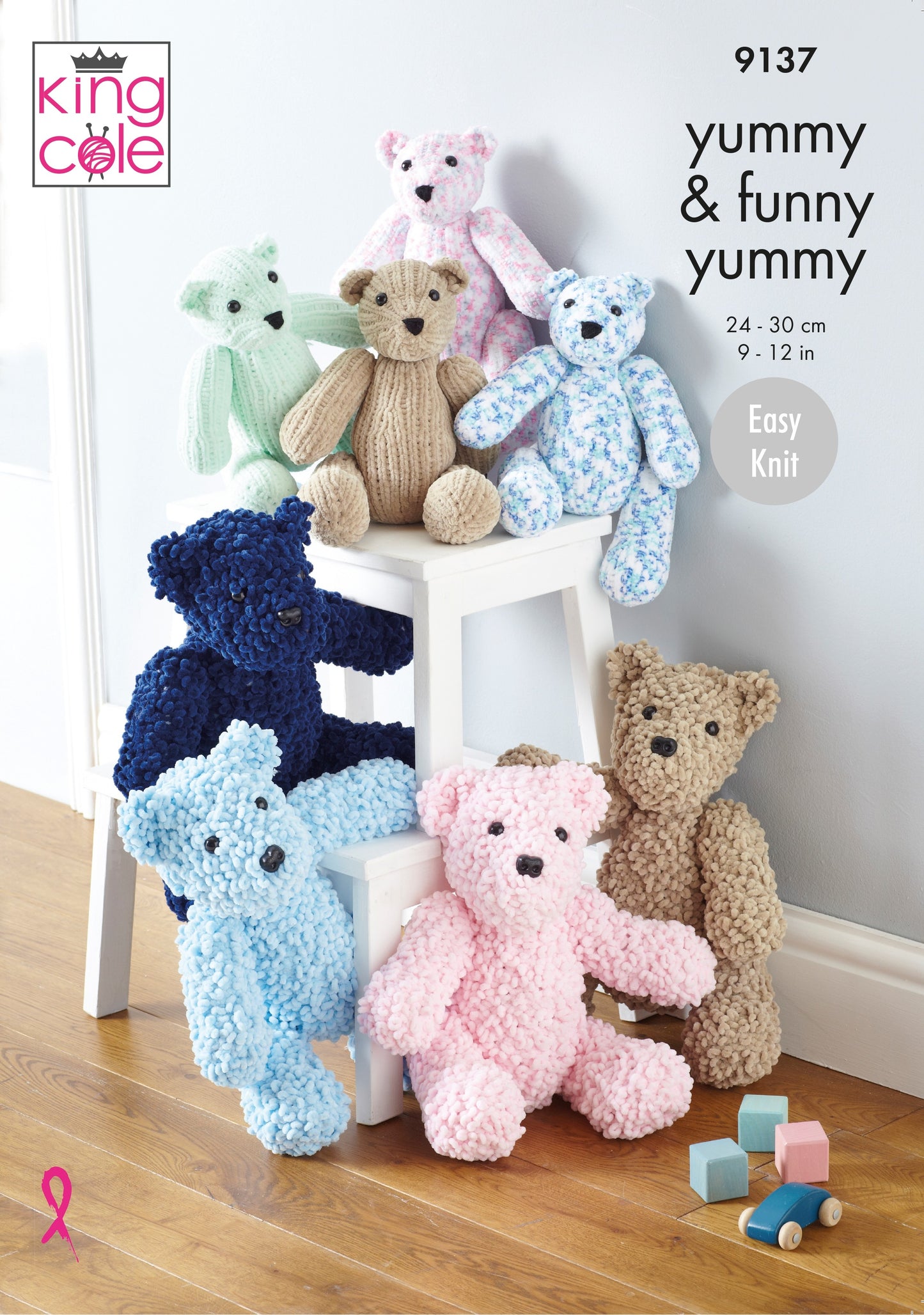 King Cole FUNNY YUMMY KNITTING PATTERNS - 9137 Teddy Bears