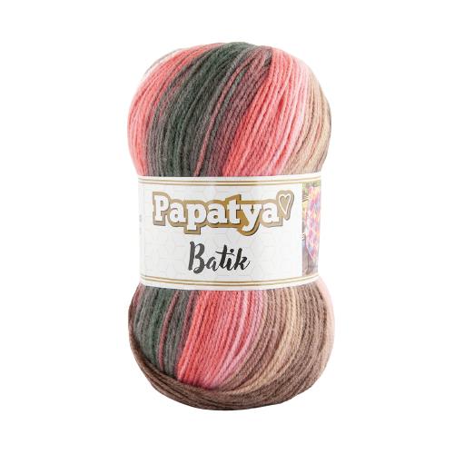 Papatya Batik Dk Variegated Pack Of 5 - 100g, 100% Acrylic, 360m