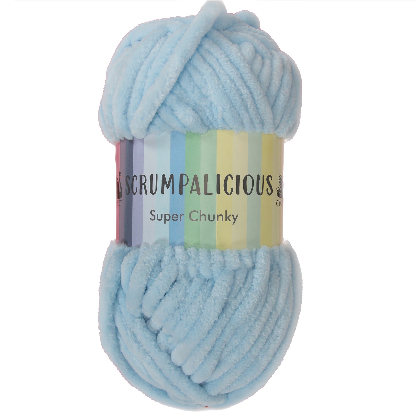 Cygnet SCRUMPALICIOUS Super Chunky Chenille Yarn - 200g Ball - Arctic Blue