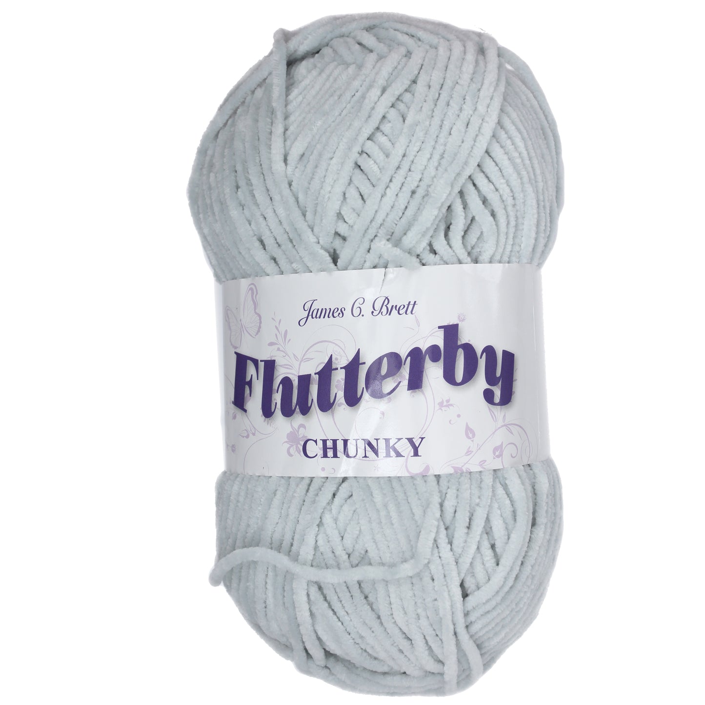 James C. Brett Flutterby Chenille Chunky - B29 Light Grey