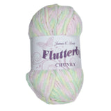 James C. Brett Flutterby Pattern Chenille Chunky - B38 Pastel Prints