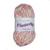 James C. Brett Flutterby Pattern Chenille Chunky - B39 Tutti Frutti