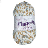 James C. Brett Flutterby Pattern Chenille Chunky - B56 Brown / Grey Spot