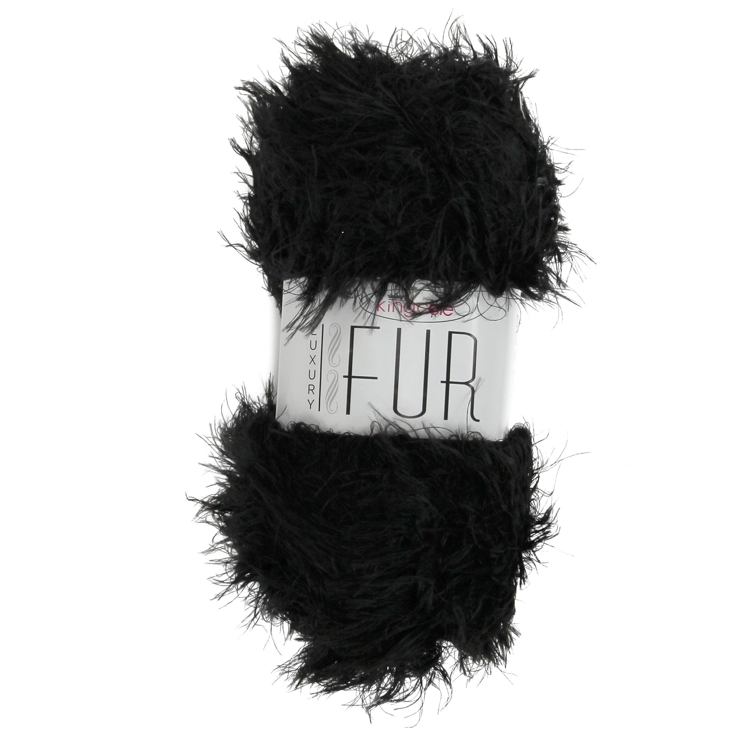 King Cole LUXURY FUR Knitting Yarn / Wool - Black - 4201