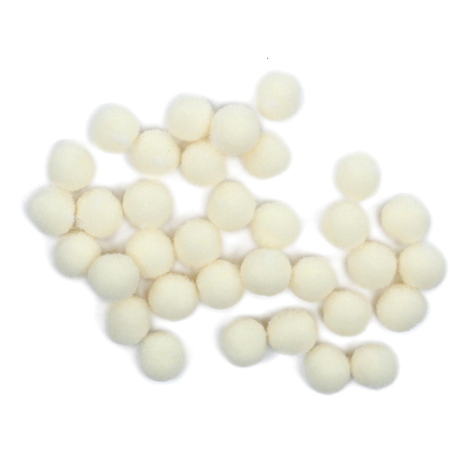 10mm Pom Poms 1cm - Cream 50 Pack