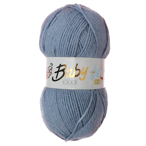 Woolcraft BABY CARE DK Soft Knitting Wool / Yarn - 100g Ball - Denim