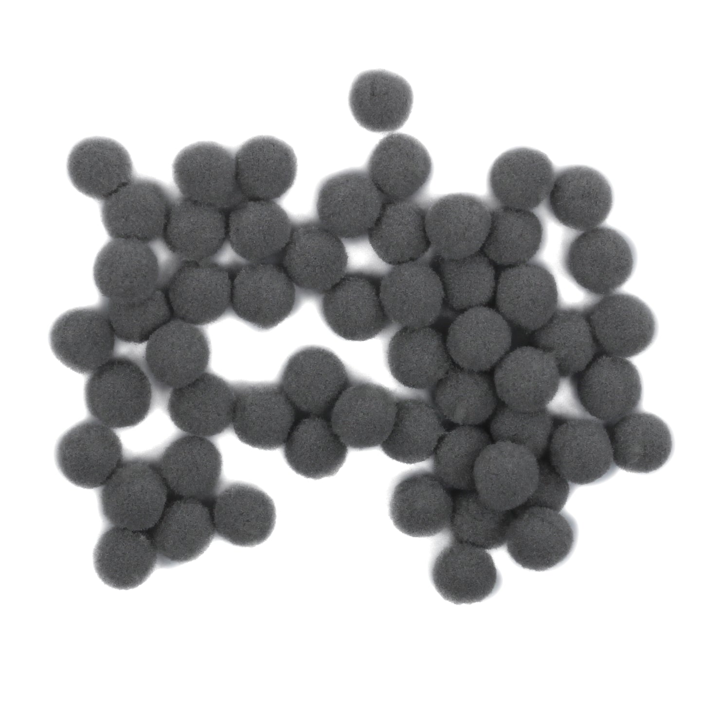 10mm Pom Poms 1cm - Grey 50 Pack