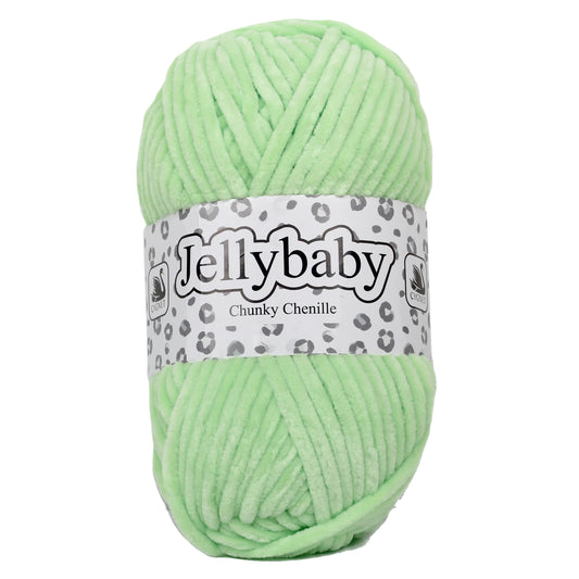 Cygnet JELLYBABY Supersoft Chenille Chunky Knitting Crochet / Yarn - 100g Ball - Slime