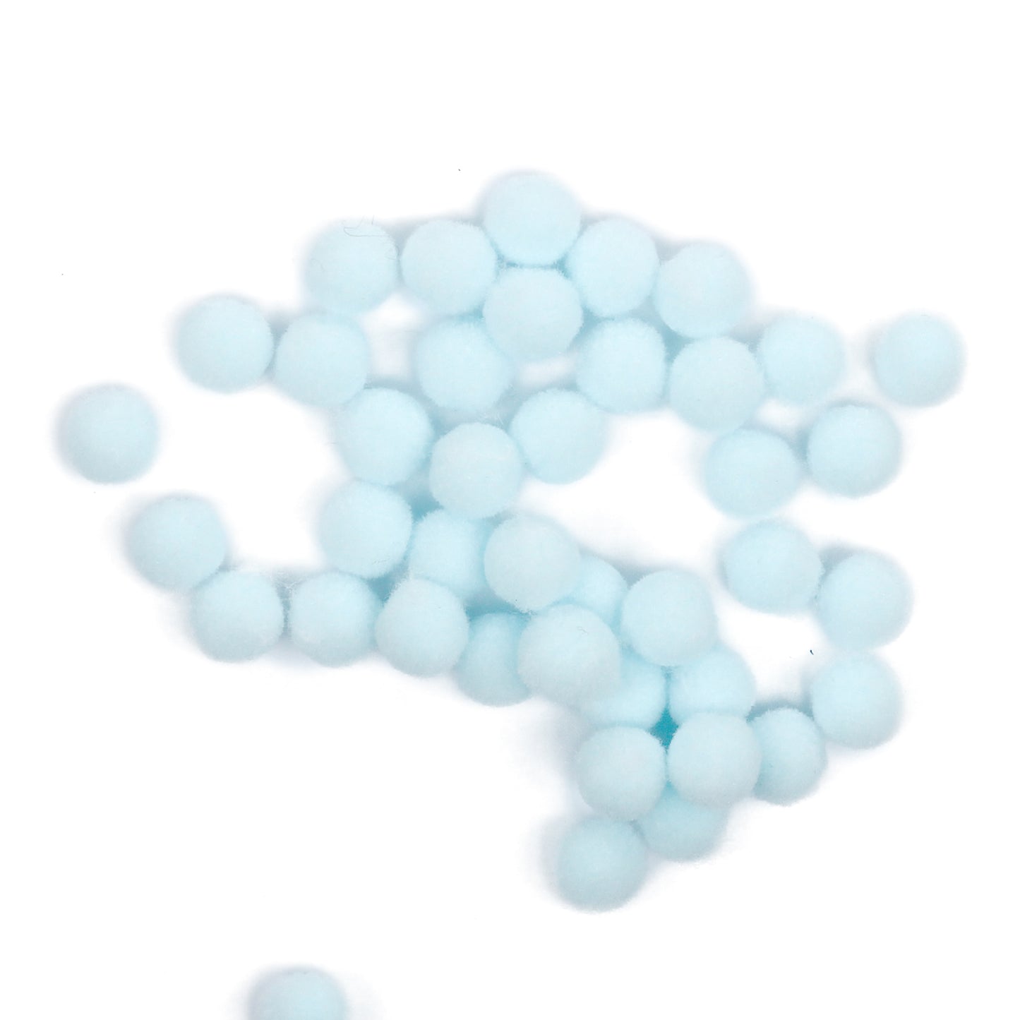 10mm Pom Poms 1cm - Pale Blue 50 Pack