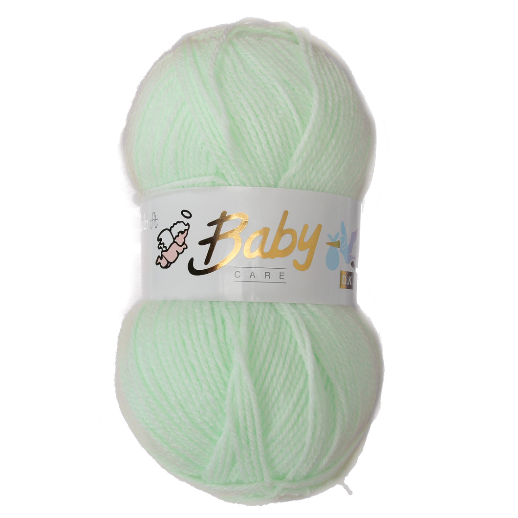 Woolcraft BABY CARE DK Soft Knitting Wool / Yarn - 100g Ball - Mint