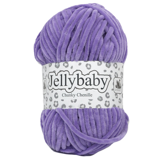 Cygnet JELLYBABY Supersoft Chenille Chunky Knitting Crochet / Yarn - 100g Ball - Pesky Purple