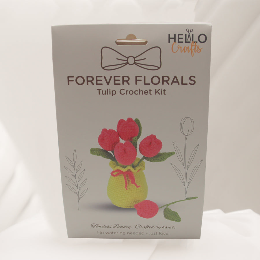 Red Tulip Green Vase