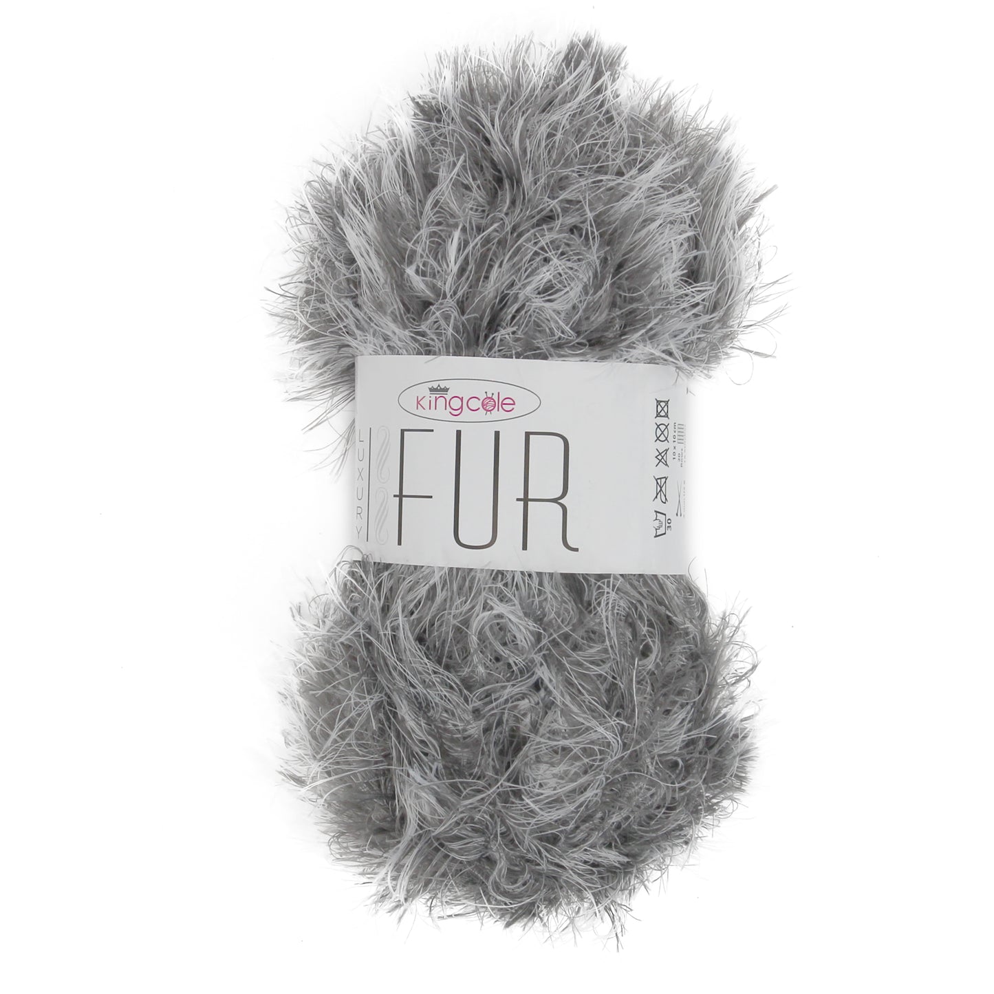 King Cole LUXURY FUR Knitting Yarn / Wool - Silver Fox - 4207