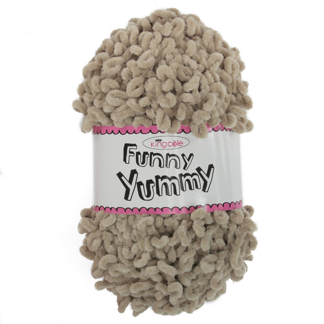 King Cole FUNNY YUMMY Knitting Yarn / Wool - 100g Ball - Teddy - 4145
