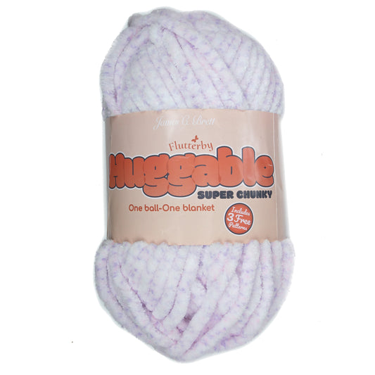 James C. Brett HUGGABLE Chenille Super Chunky: UG09 Pink / Purple Print