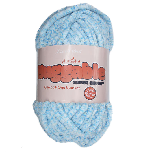 James C. Brett HUGGABLE Chenille Super Chunky: UG10 Blue Print