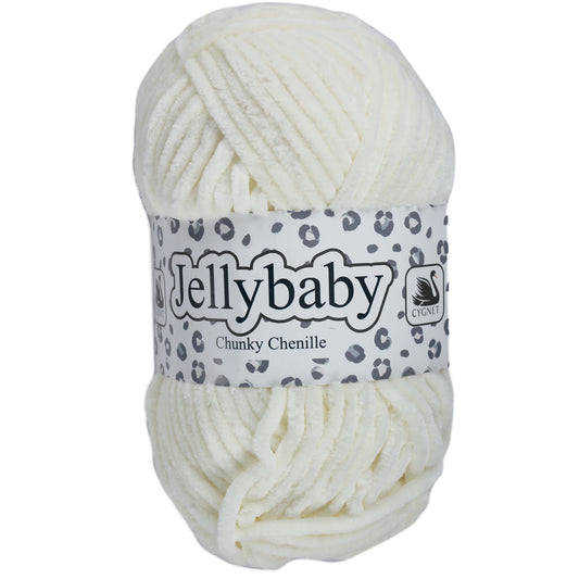 Cygnet JELLYBABY Supersoft Chenille Chunky Knitting Crochet / Yarn - 100g Ball - Vanilla Milkshake