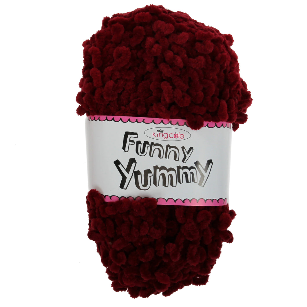 King Cole FUNNY YUMMY Knitting Yarn / Wool - 100g Ball - Wine - 4150