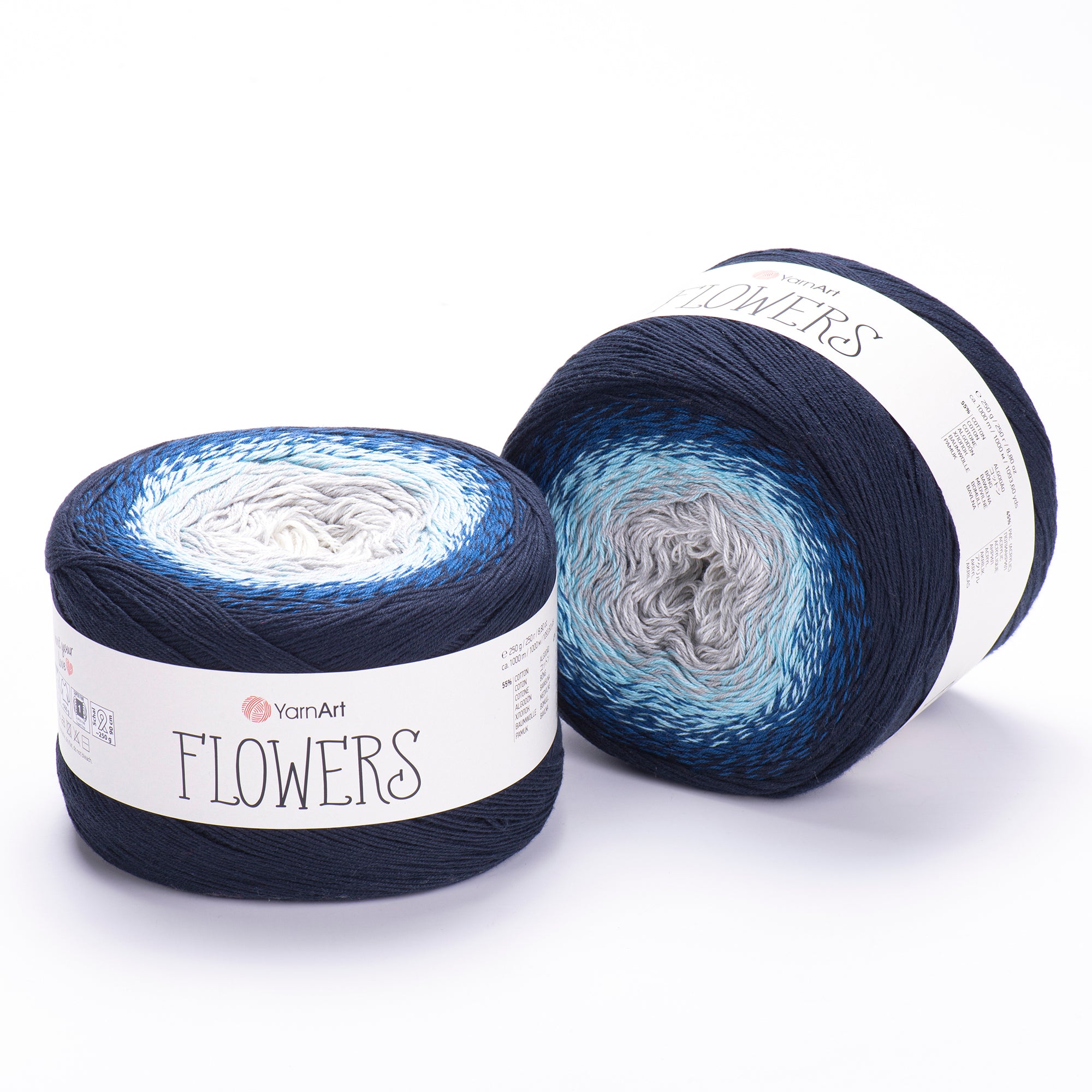 YarnArt Flowers 250g Gradient Cake (1000m) – Cotton/Acrylic