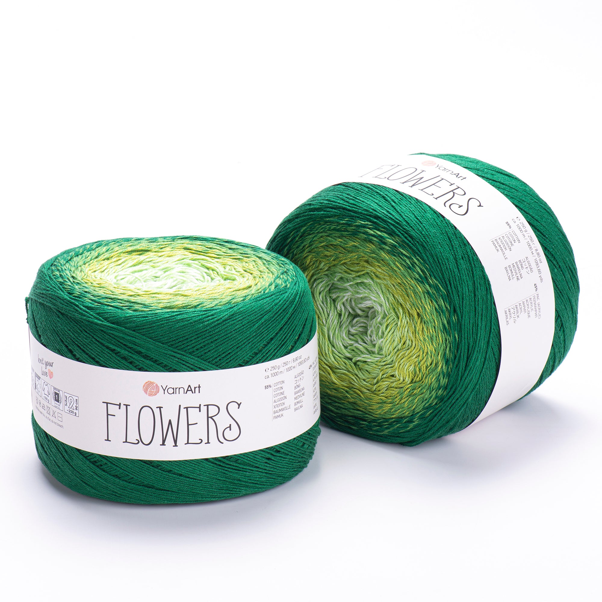 YarnArt Flowers 250g Gradient Cake (1000m) – Cotton/Acrylic