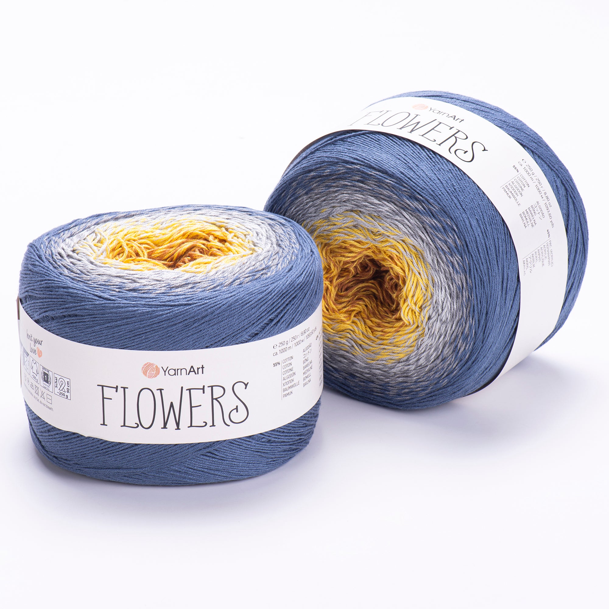 YarnArt Flowers 250g Gradient Cake (1000m) – Cotton/Acrylic