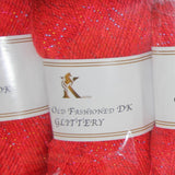 Knit co Glittery PACK OF 5 Yarn / Glitter DK - 100g