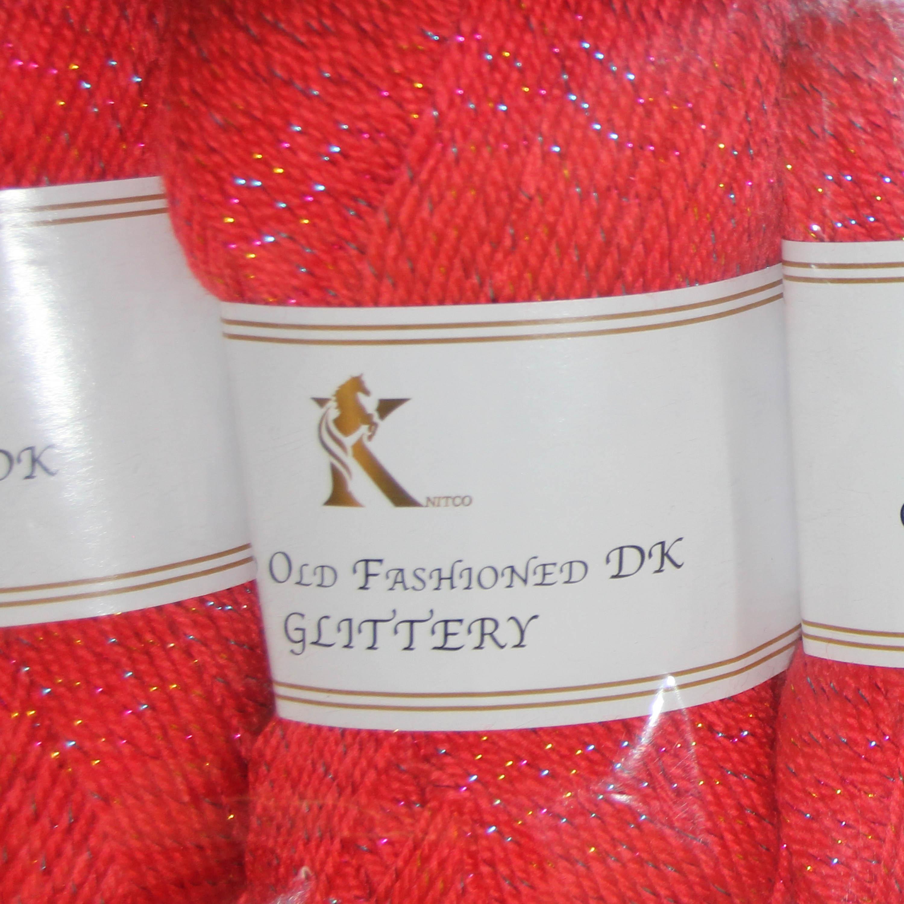 Knit co Glittery PACK OF 5 Yarn / Glitter DK - 100g