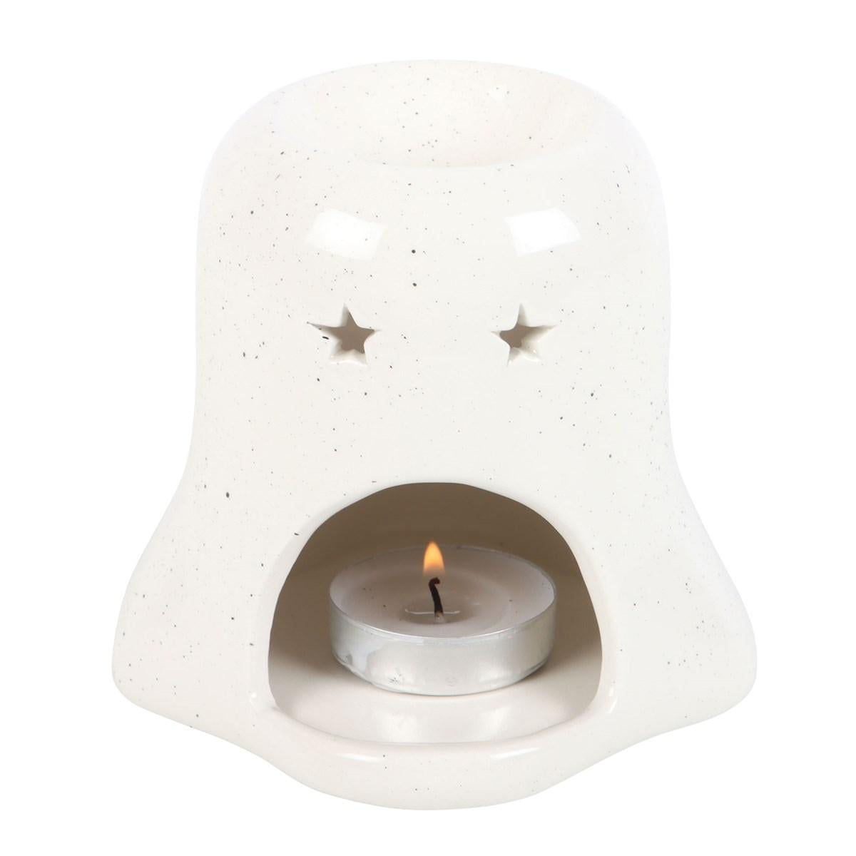 Ghost Shaped Oil Burner With Pumpkin