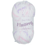 James C. Brett Flutterby Pattern Chenille Chunky - B07 Purple / Pink Spot