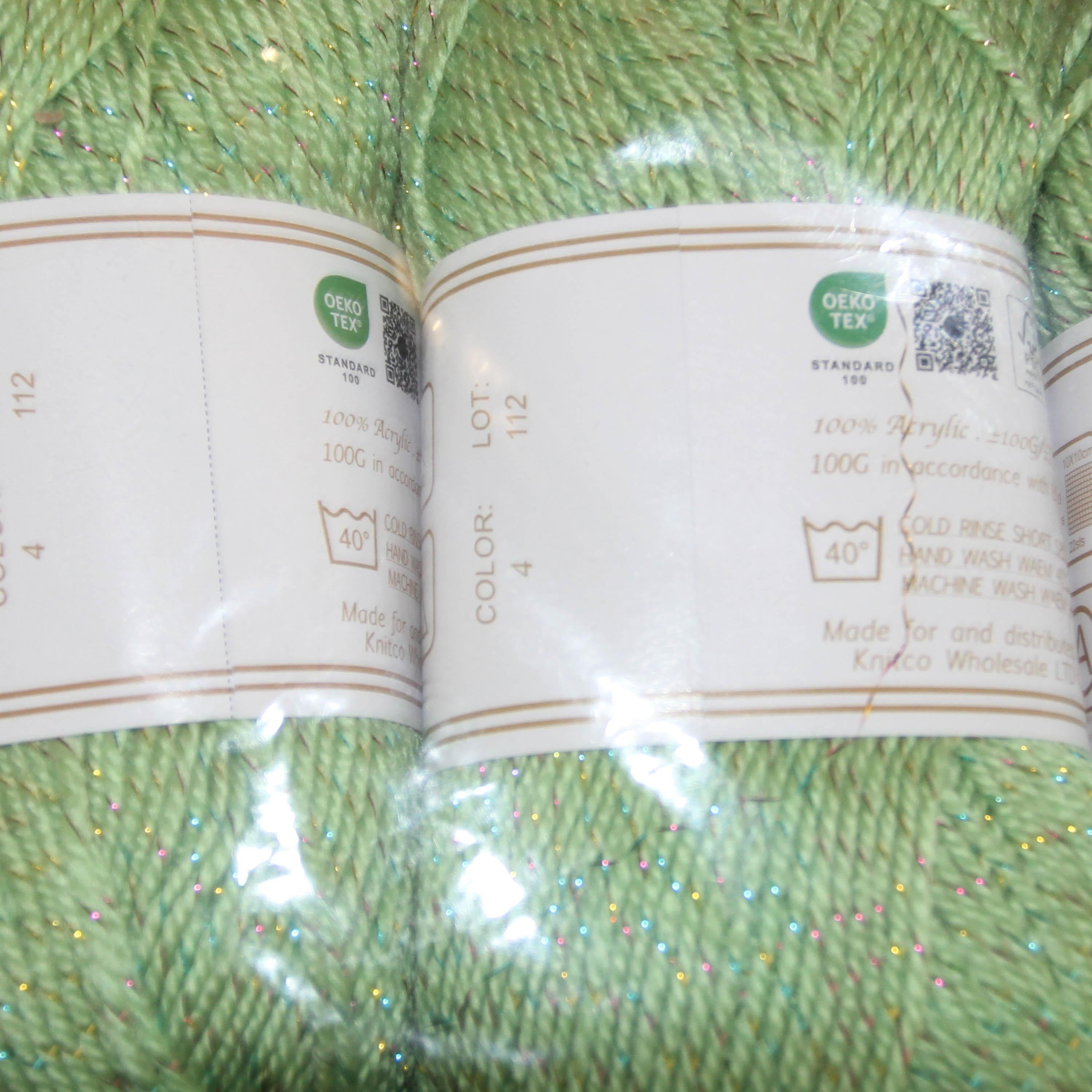 Knit co Glittery PACK OF 5 Yarn / Glitter DK - 100g