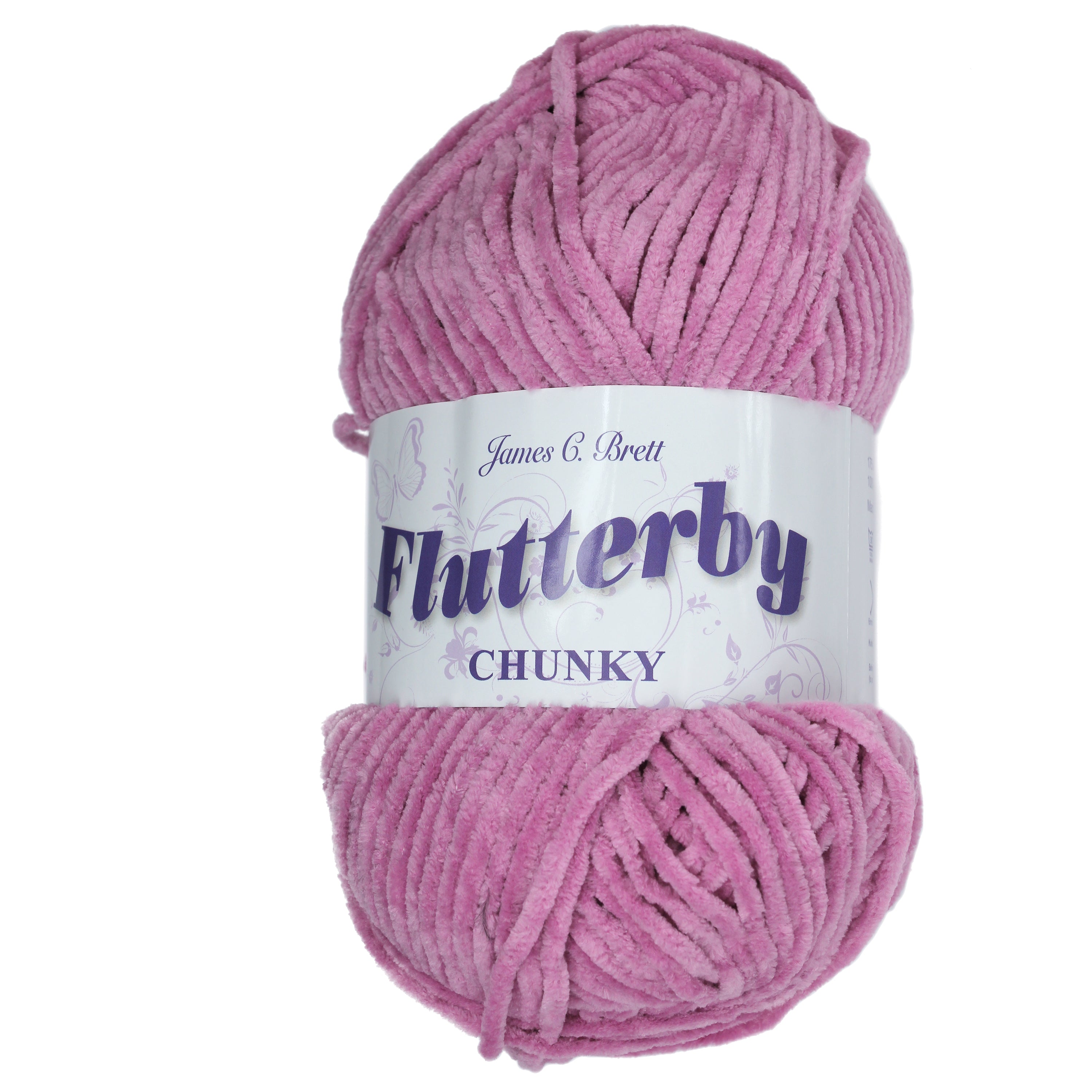 James C. Brett Flutterby Chenille Chunky - B19 Bubble Gum