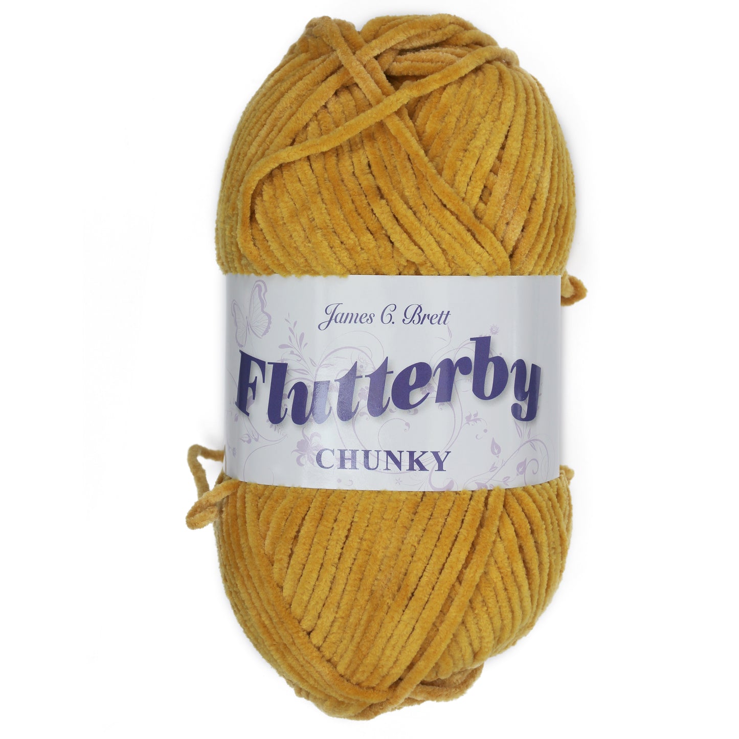 James C. Brett Flutterby Chenille Chunky - B51 Gold