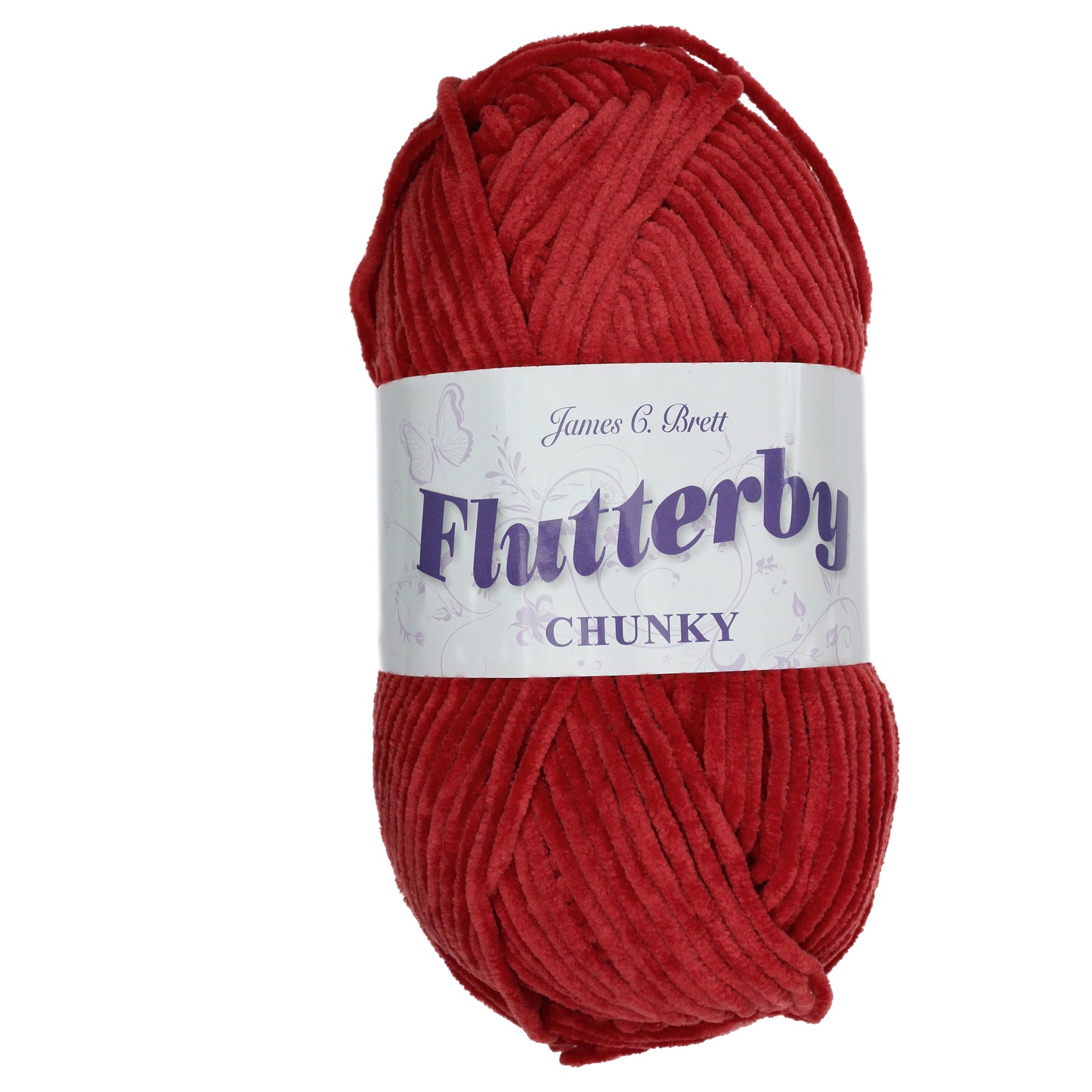 James C. Brett Flutterby Chenille Chunky - B31 Red