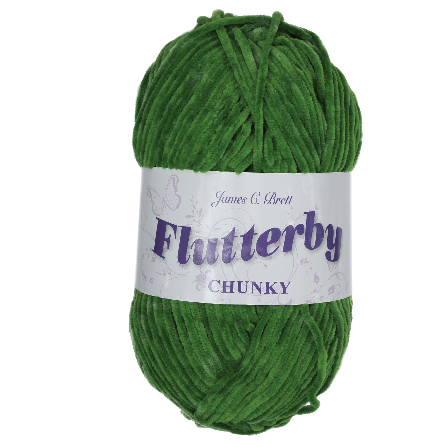 James C. Brett Flutterby Chenille Chunky - B48 Grass Green