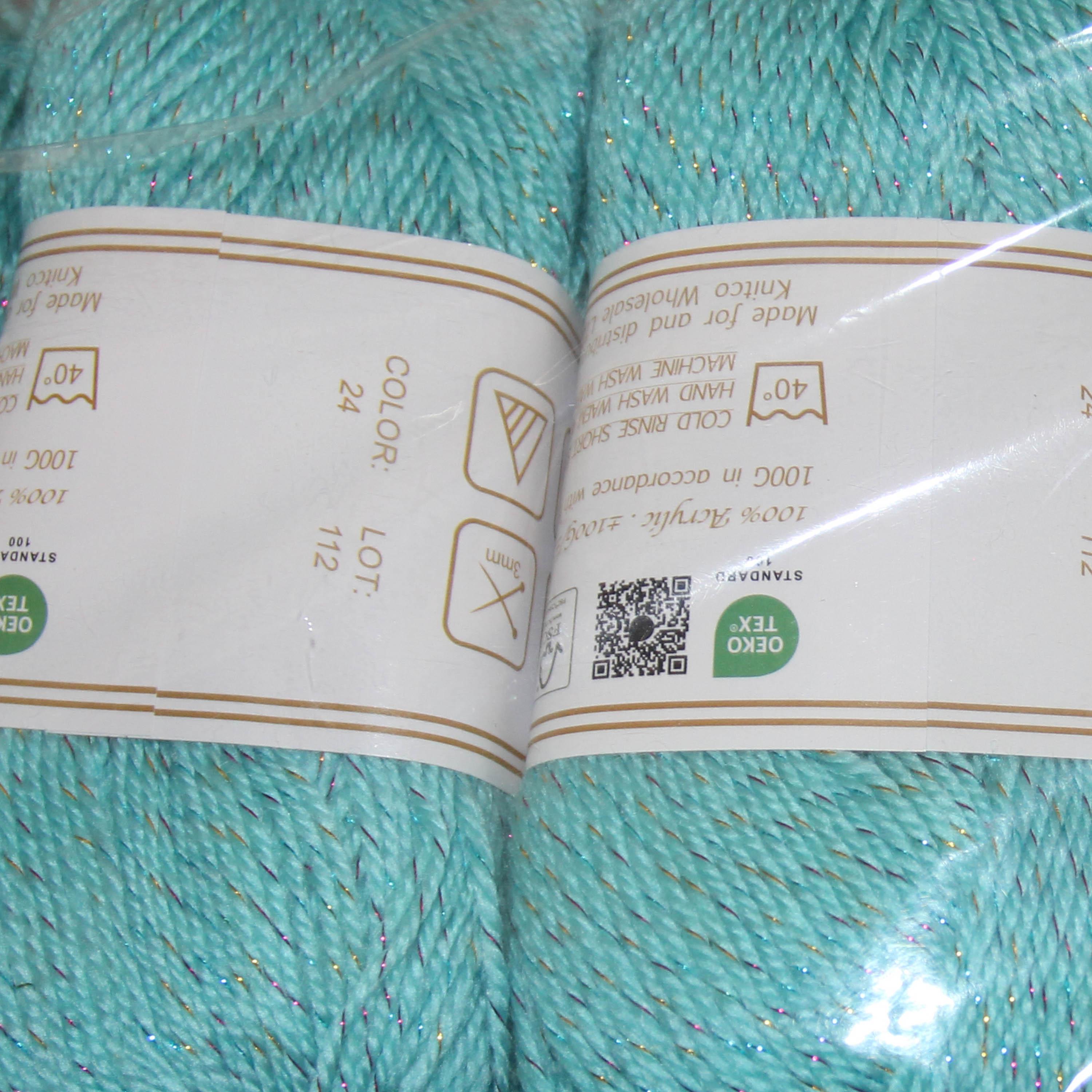 Knit co Glittery PACK OF 5 Yarn / Glitter DK - 100g