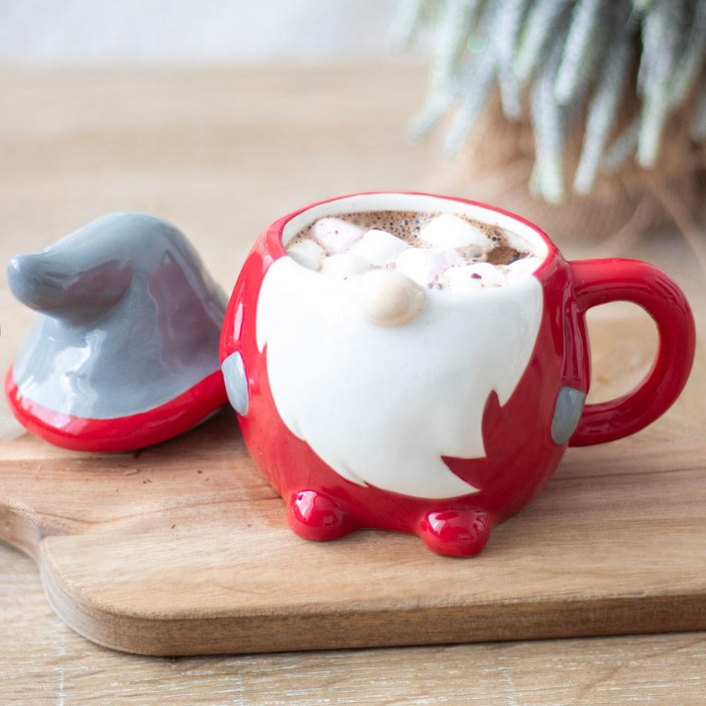 Red And Grey Gone Lidded Mug
