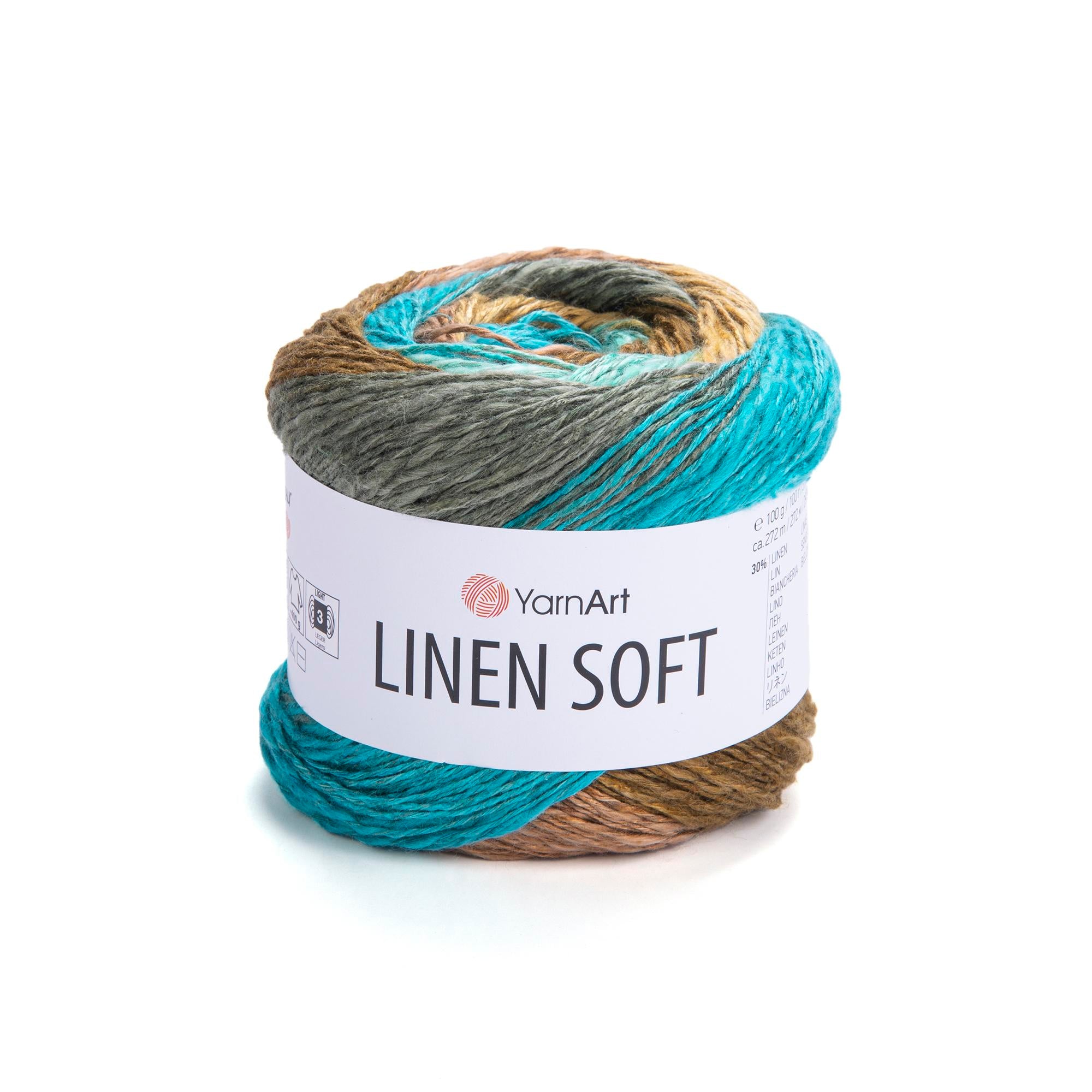 Yarn Art Linen Soft / 100g Double Knit 30% Linen - 36% Viscose - 34% Cotton