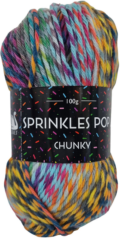 Cygnet Sprinkles pop DK - 100g Ball - Tutti Frutti