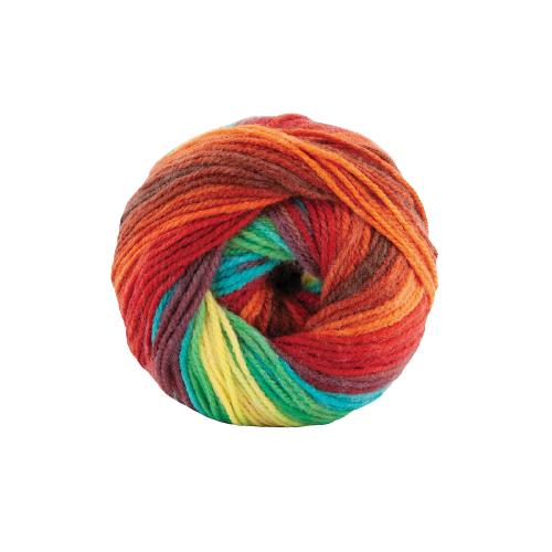 Papatya Batik Dk Variegated Pack Of 5 - 100g, 100% Acrylic, 360m