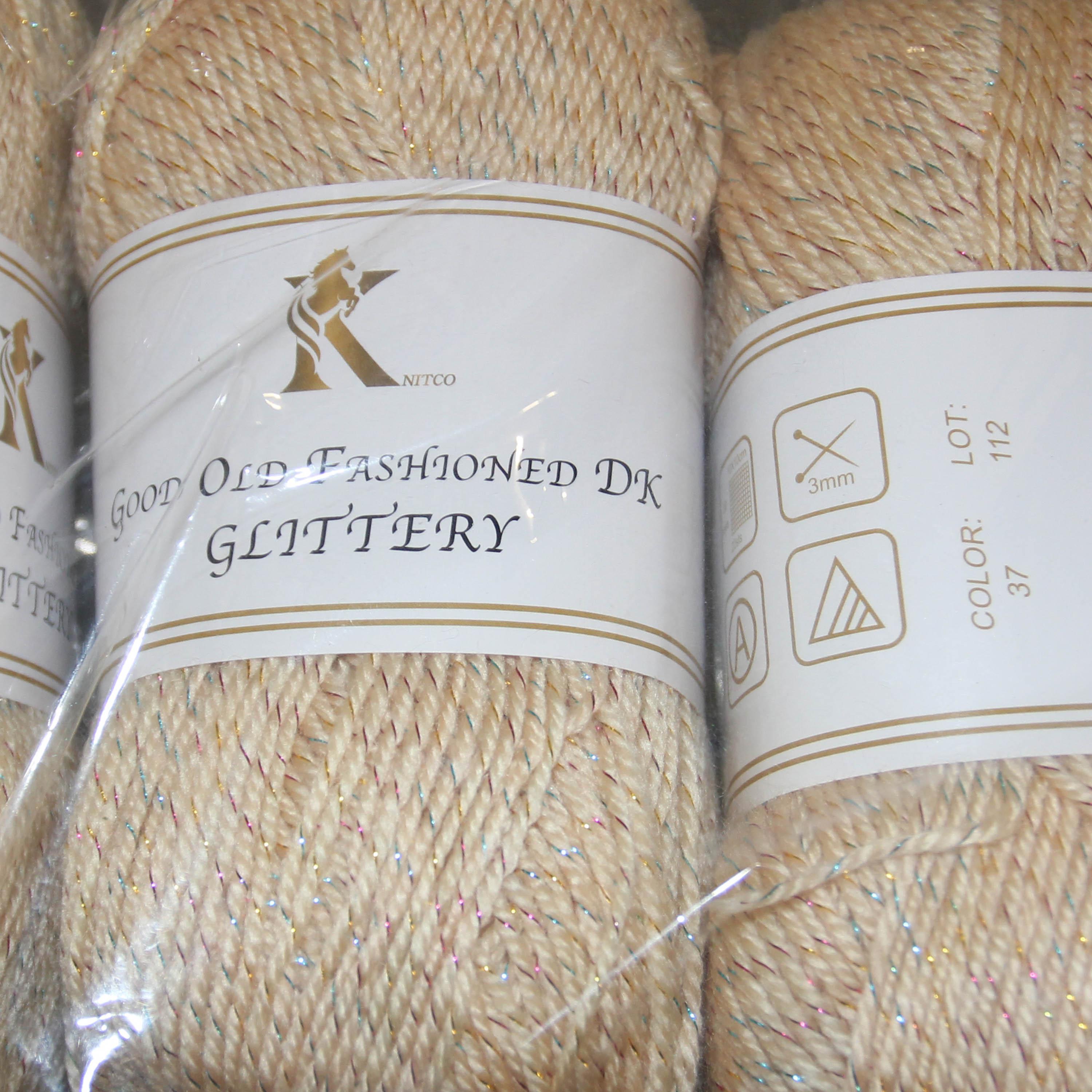 Knit co Glittery PACK OF 5 Yarn / Glitter DK - 100g