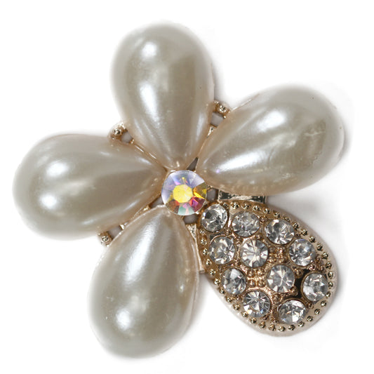 pearl flower diamante petal