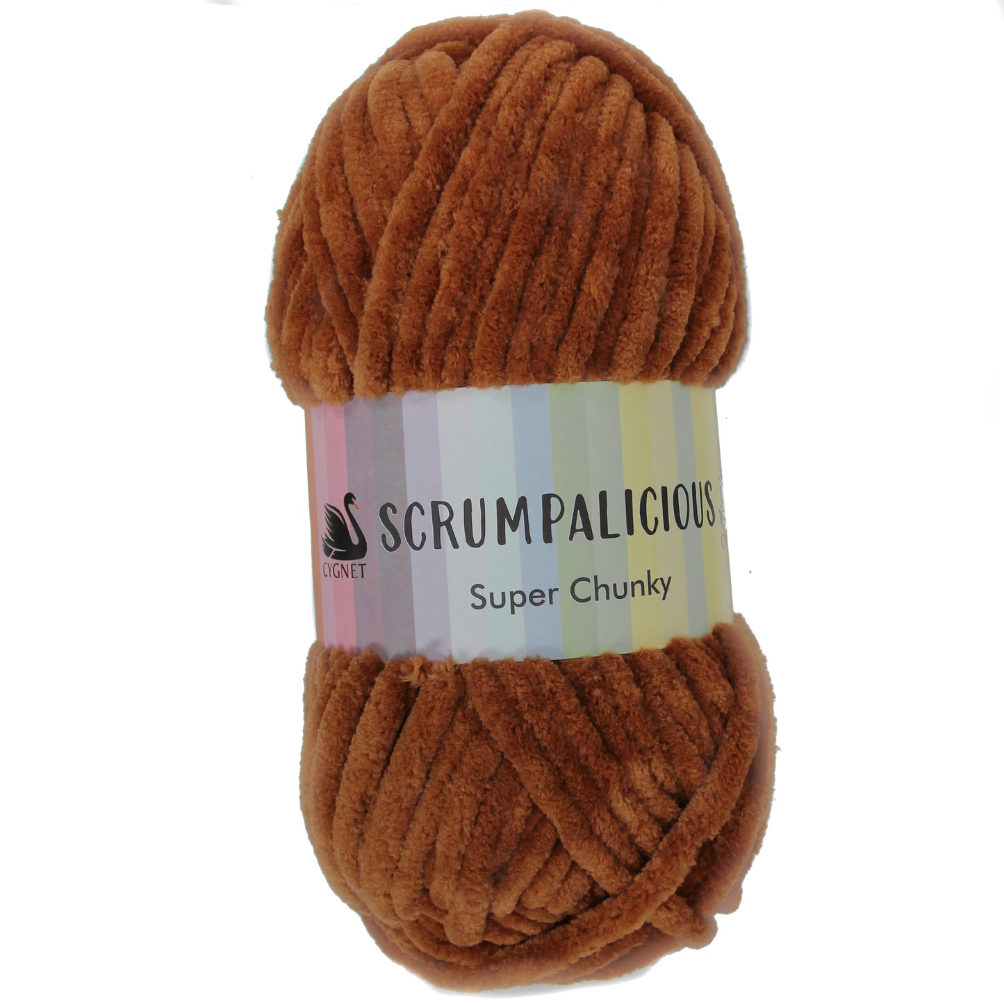 Cygnet SCRUMPALICIOUS Super Chunky Chenille Yarn - 200g Ball - Latte