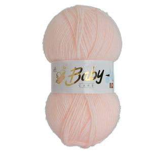 Woolcraft BABY CARE DK Soft Knitting Wool / Yarn - 100g Ball - Peach