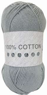 Cygnet 100% COTTON DK Knitting Yarn / Wool - 100g Double Knit Ball - Pearl Grey
