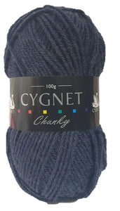 Cygnet CHUNKY Knitting Yarn / Wool - 100g Chunky Knit Ball - Denim