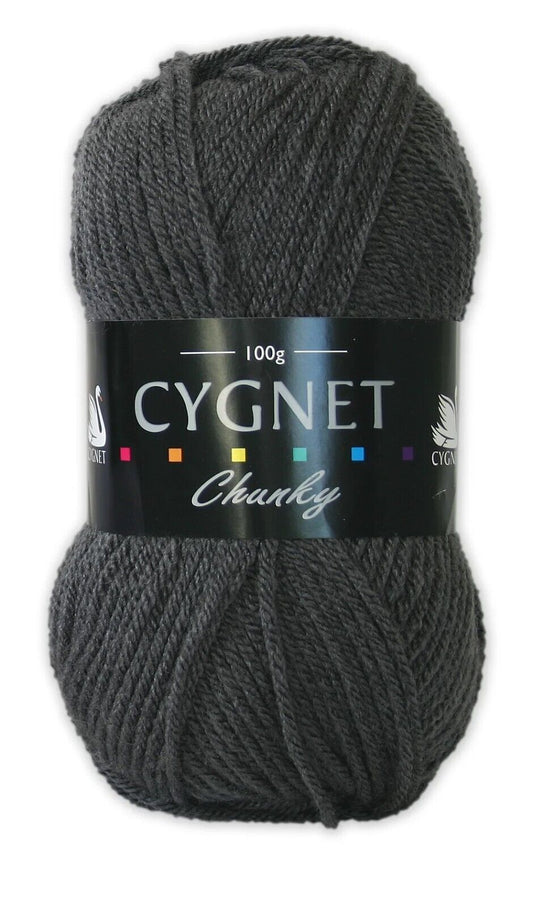 Cygnet CHUNKY Knitting Yarn / Wool - 100g Chunky Knit Ball - Graphite