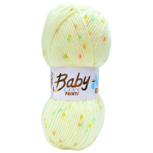 Woolcraft BABY SPOT PRINTS Knitting Yarn / Wool - 100g Ball - Sherbert