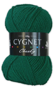 Cygnet CHUNKY Knitting Yarn / Wool - 100g Chunky Knit Ball - Emerald