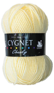 Cygnet CHUNKY Knitting Yarn / Wool - 100g Chunky Knit Ball - Cream