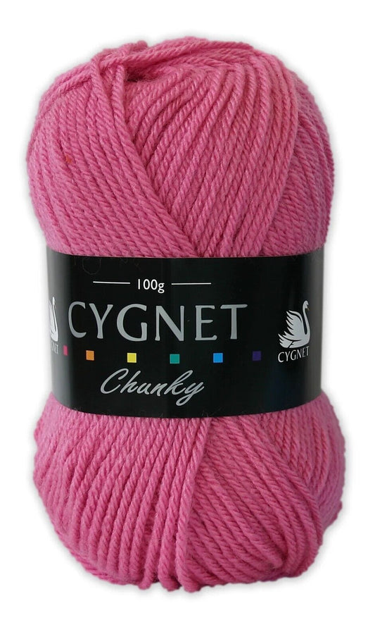 Cygnet CHUNKY Knitting Yarn / Wool - 100g Chunky Knit Ball - Pink